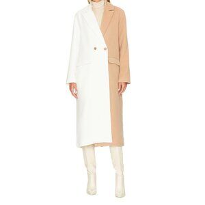 Steve Madden Caroline Two Tone Camel Ivory Long Coat NWT (S)